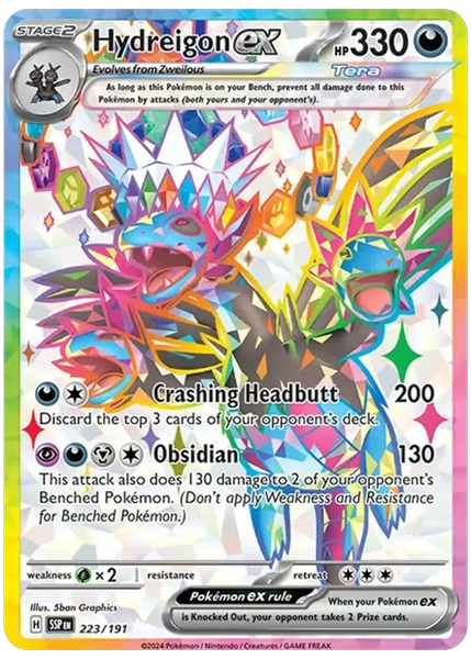 2024 Pokemon Ssp EN-Surging Sparks Hydreigon EX Ultra Rare 223/191