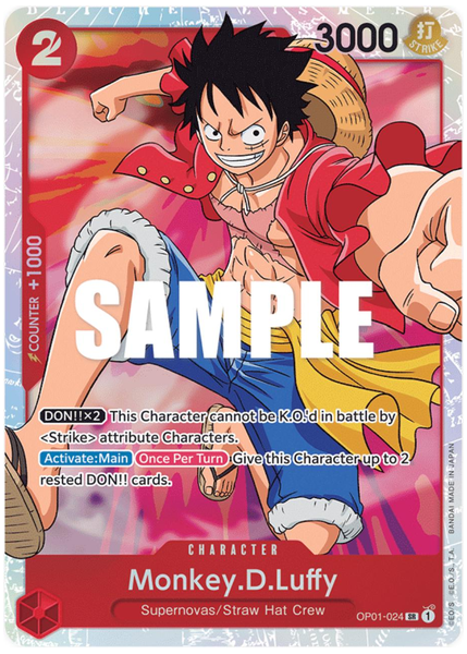 2022 One Piece OP01-Romance Dawn Monkey D. Luffy Base OP01-024