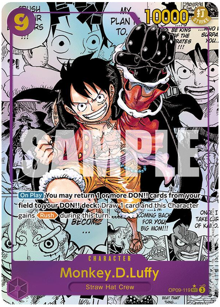 2024 One Piece OP09-Emperors in the New World Monkey D. Luffy Manga Alternate Art OP09-119