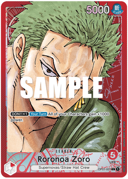 2022 One Piece OP01-Romance Dawn Roronoa Zoro Alternate Art OP01-001