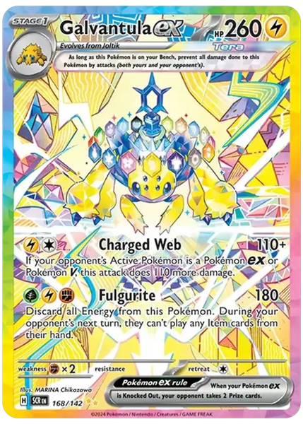 2024 Pokemon Scr EN-Stellar Crown Galvantula EX Special Illustration Rare 168/142