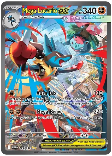 2025 Pokemon Meg EN-Mega Evolution Mega Lucario EX Special Illustration Rare 179/132
