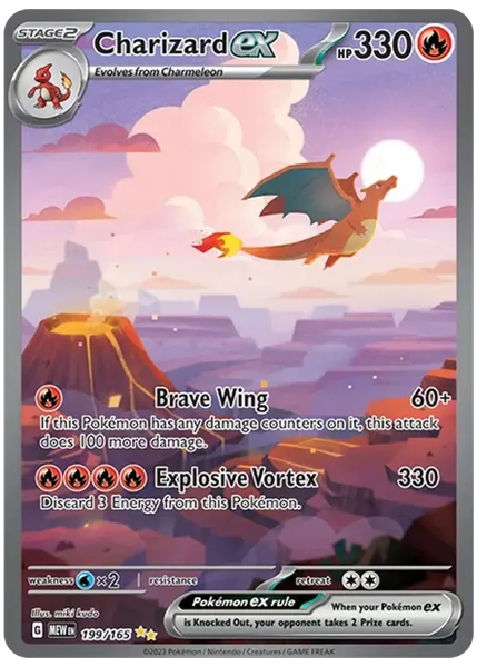 2023 Pokemon Mew EN-151 Charizard EX Special Illustration Rare 199/165
