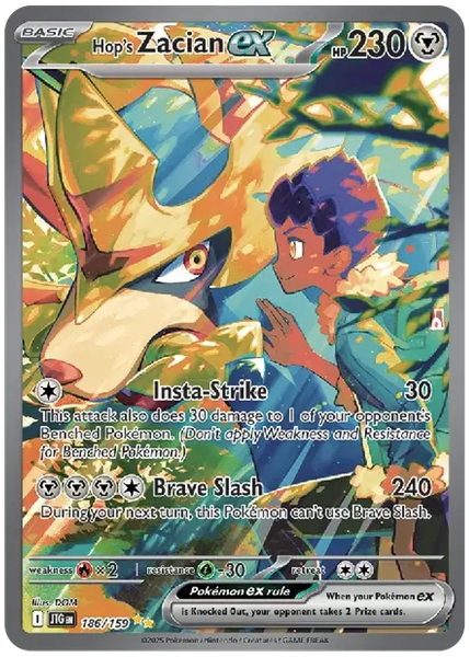 2025 Pokemon Jtg EN-Journey Together Hop's Zacian EX Special Illustration Rare 186/159