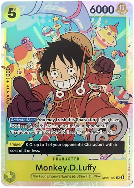 2024 One Piece OP07-500 Years in the Future Monkey D. Luffy Base OP07-109