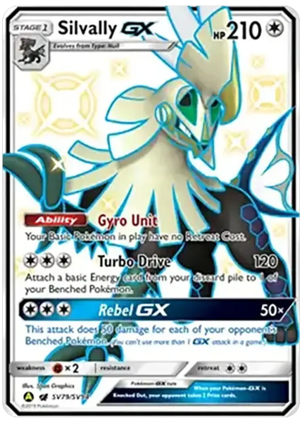2019 Pokemon Sun & Moon Hidden Fates Full Art/Silvally GX Base SV79/SV94