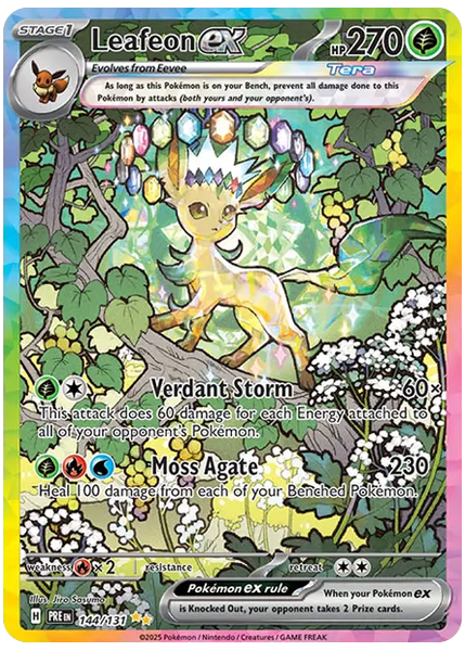 葉伊布ex 特殊插畫 棱鏡進化 144/131