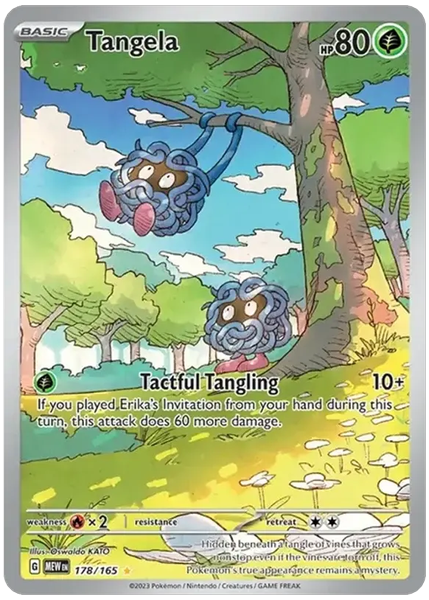 2023 Pokemon Mew EN-151 Tangela Illustration Rare 178/165