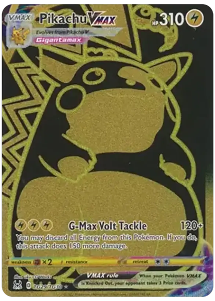 2022 Pokemon Sword & Shield Lost Origin Full Art/Pikachu Vmax Base TG29/TG30