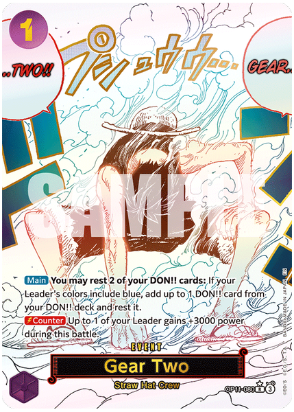 2025 One Piece OP11-A Fist of Divine Speed Gear Two Alternate Art OP11-080