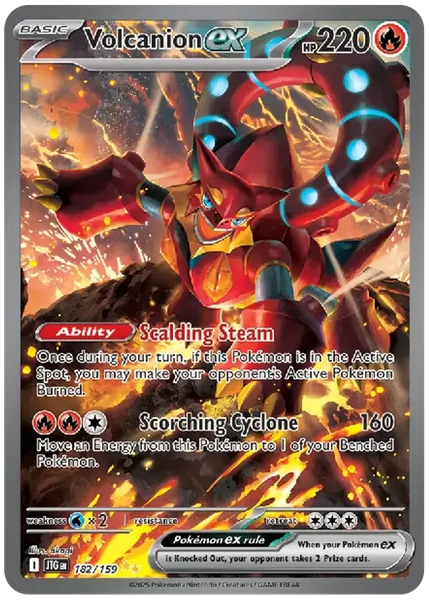 2025 Pokemon Jtg EN-Journey Together Volcanion EX Special Illustration Rare 182/159