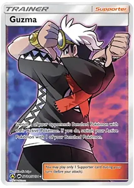 2019 Pokemon Sun & Moon Hidden Fates Full Art/Guzma Base SV84