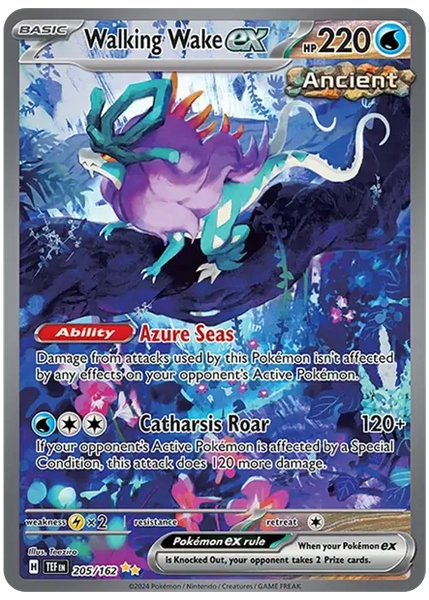 2024 Pokemon Tef EN-Temporal Forces Walking Wake EX Special Illustration Rare 205/162