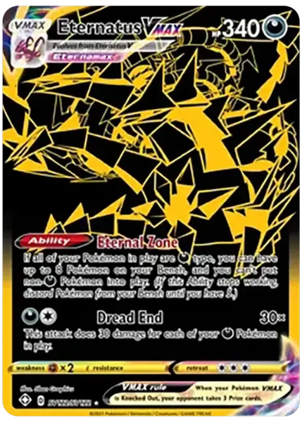 2021 Pokemon Sword & Shield Shining Fates Full Art/Eternatus Vmax Base SV122/SV122