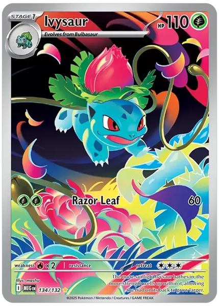 2025 Pokemon Meg EN-Mega Evolution Ivysaur Illustration Rare 134/132