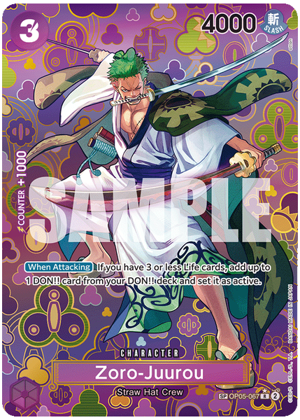 2024 One Piece OP09-Emperors in the New World Zoro-Juurou Special Alternate Art OP05-067