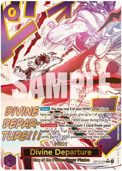 2025 One Piece OP13-Carrying on His Will Divine Departure Alternate Art OP13-076