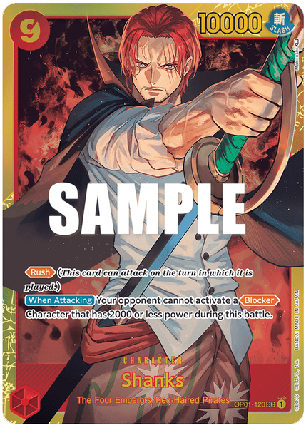 2022 One Piece OP01-Romance Dawn Shanks Base OP01-120