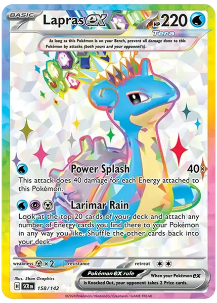 2024 Pokemon Scr EN-Stellar Crown Lapras EX Ultra Rare 158/142