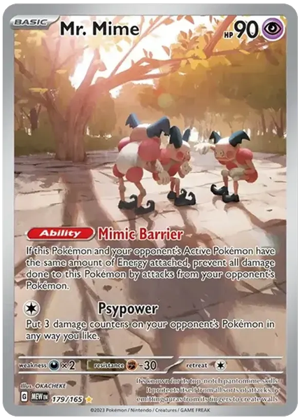 2023 Pokemon Mew EN-151 Mr. Mime Illustration Rare 179/165