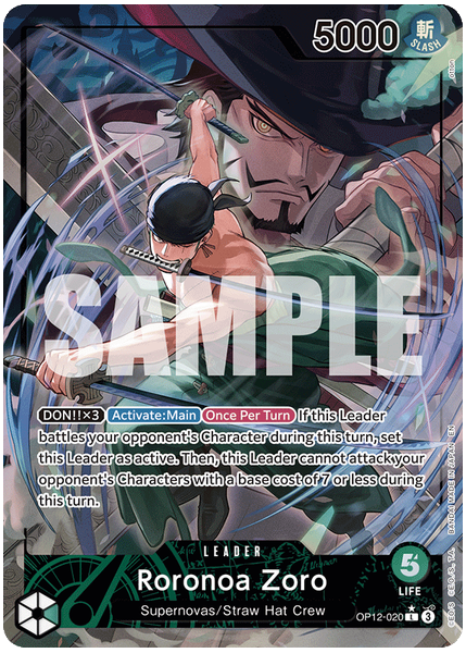 2025 One Piece OP12-Legacy of the Master Roronoa Zoro Alternate Art OP12-020