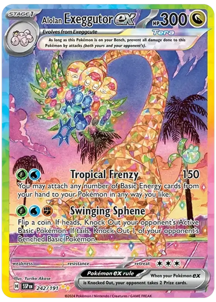 2024 Pokemon Ssp EN-Surging Sparks Alolan Exeggutor EX Special Illustration Rare 242/191