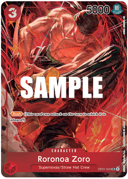 2022 One Piece OP01-Romance Dawn Roronoa Zoro Alternate Art OP01-025