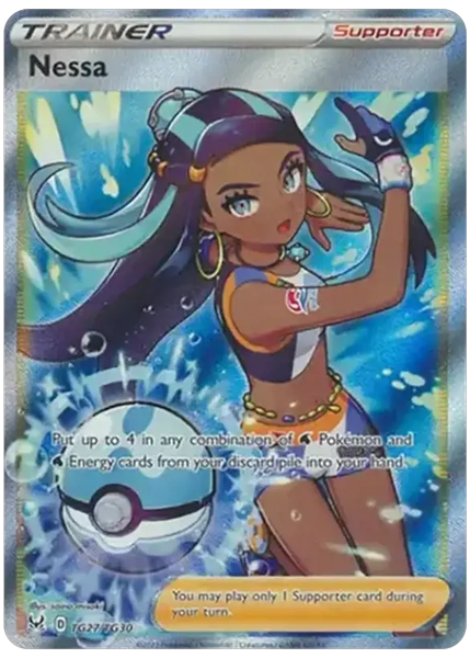 2022 Pokemon Sword & Shield Lost Origin Full Art/Nessa Base TG27/TG30