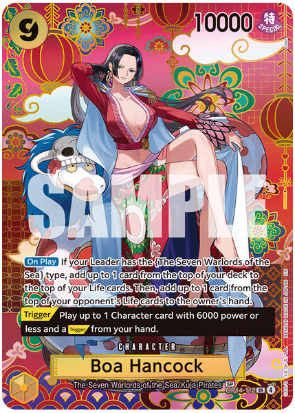 2026 One Piece OP14-EB04-the Azure Sea's Seven Boa Hancock Special Alternate Art OP14-112