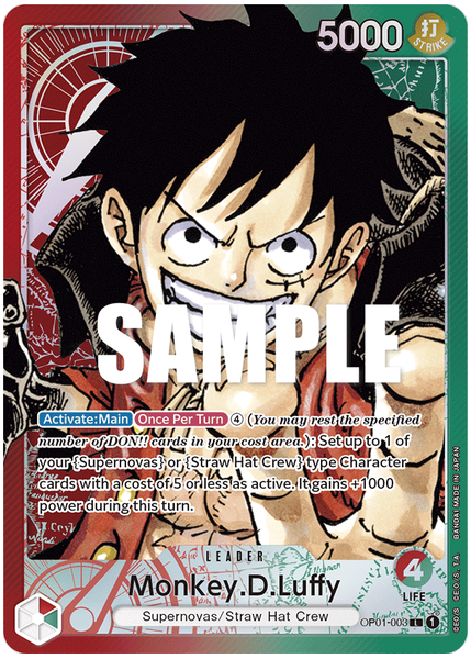 2022 One Piece OP01-Romance Dawn Monkey D. Luffy Alternate Art-Errata OP01-003