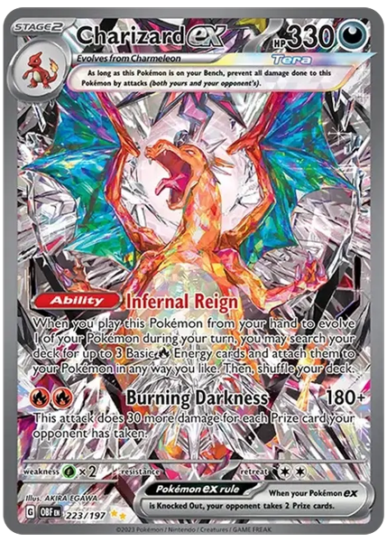 2023 Pokemon Obf EN-Obsidian Flames Charizard EX Special Illustration Rare 223/197