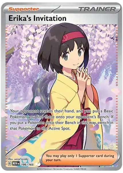 2023 Pokemon Mew EN-151 Erika's Invitation Ultra Rare 196/165