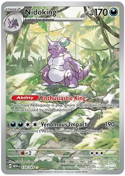 2023 Pokemon Mew EN-151 Nidoking Illustration Rare 174/165