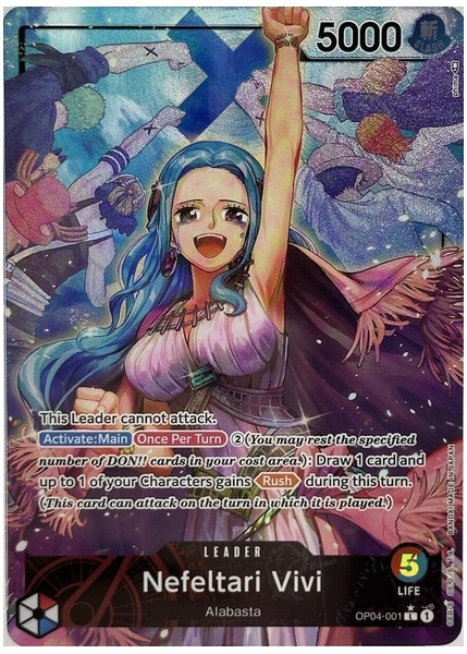 2023 One Piece OP04-Kingdoms of Intrigue Nefeltari Vivi Alternate Art OP04-001