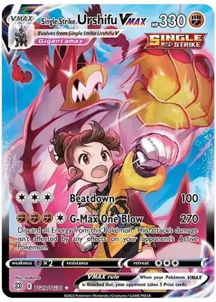 2022 Pokemon Sword & Shield Brilliant Stars Full Art/Single Strike Urshifu Vmax Base TG19/TG30