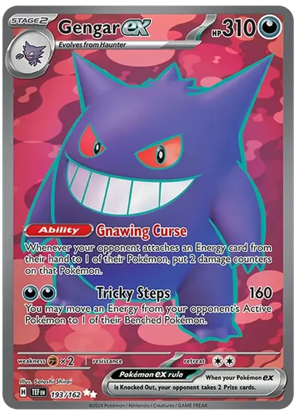 2024 Pokemon Tef EN-Temporal Forces Gengar EX Ultra Rare 193/162