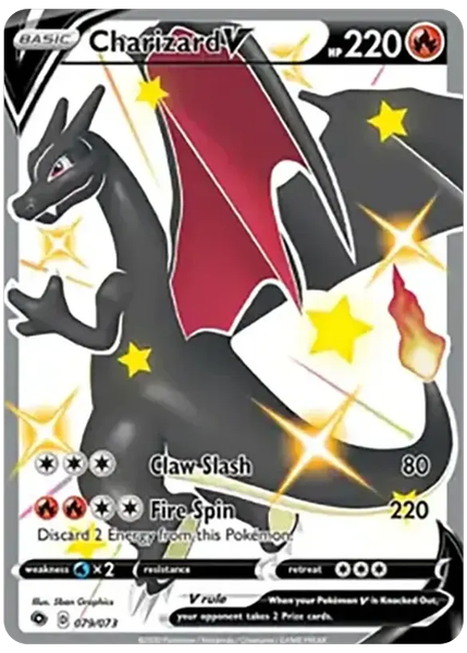 2020 Pokemon Sword & Shield Champion's Path Full Art/Charizard V Secret 79/73