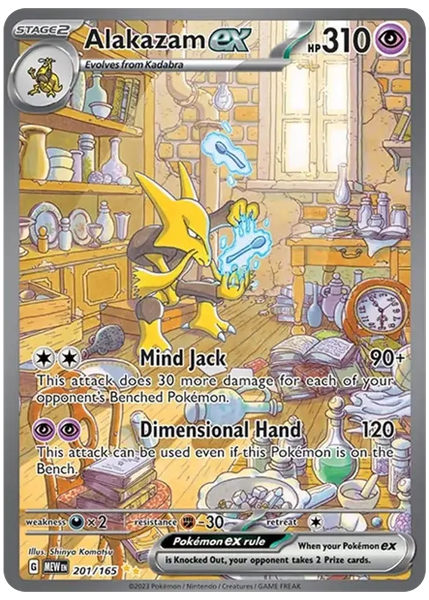 2023 Pokemon Mew EN-151 Alakazam EX Special Illustration Rare 201/165