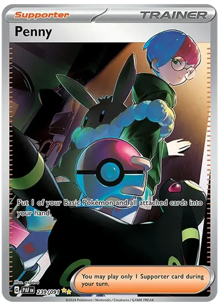 2024 Pokemon Paf EN-Paldean Fates Penny Special Illustration Rare 239/091