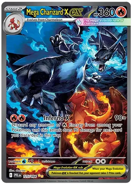 2025 Pokemon Pfl EN-Phantasmal Flames Mega Charizard X EX Special Illustration Rare 125/094